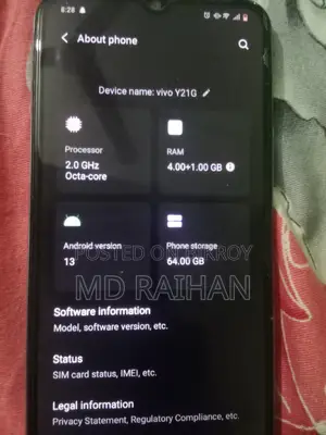 Vivo Y21 (Used)
