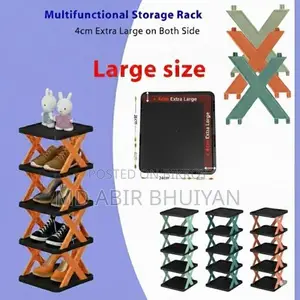 5 Layer Multifunctional Black Shoe Organizer Rack