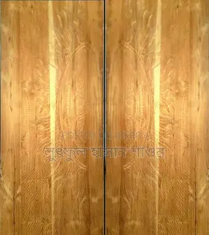 Double Door / Two-Panel Teak Wood Main Door