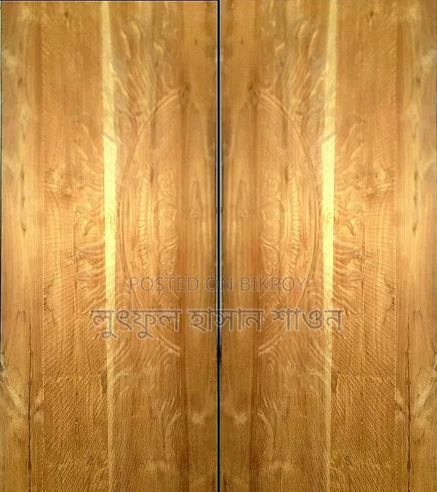Double Door / Two-Panel Teak Wood Main Door