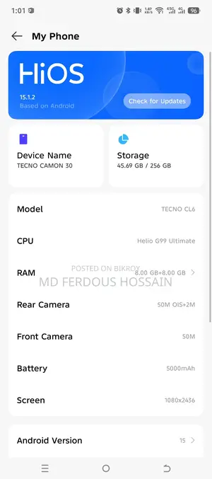 Tecno Camon 30 Super Fresh (Used)