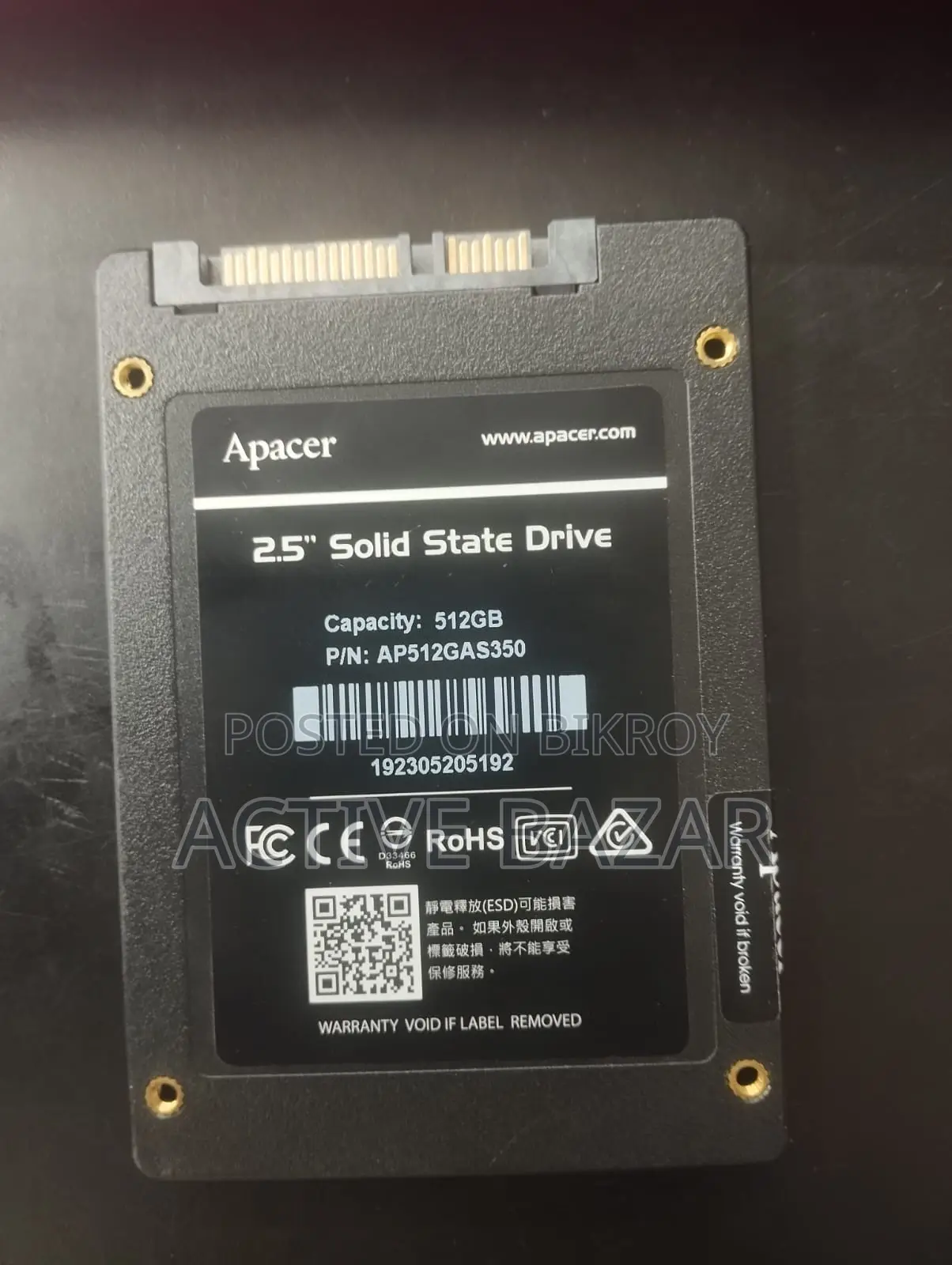 Urgent Sale Apacer 512GB SATA SSD