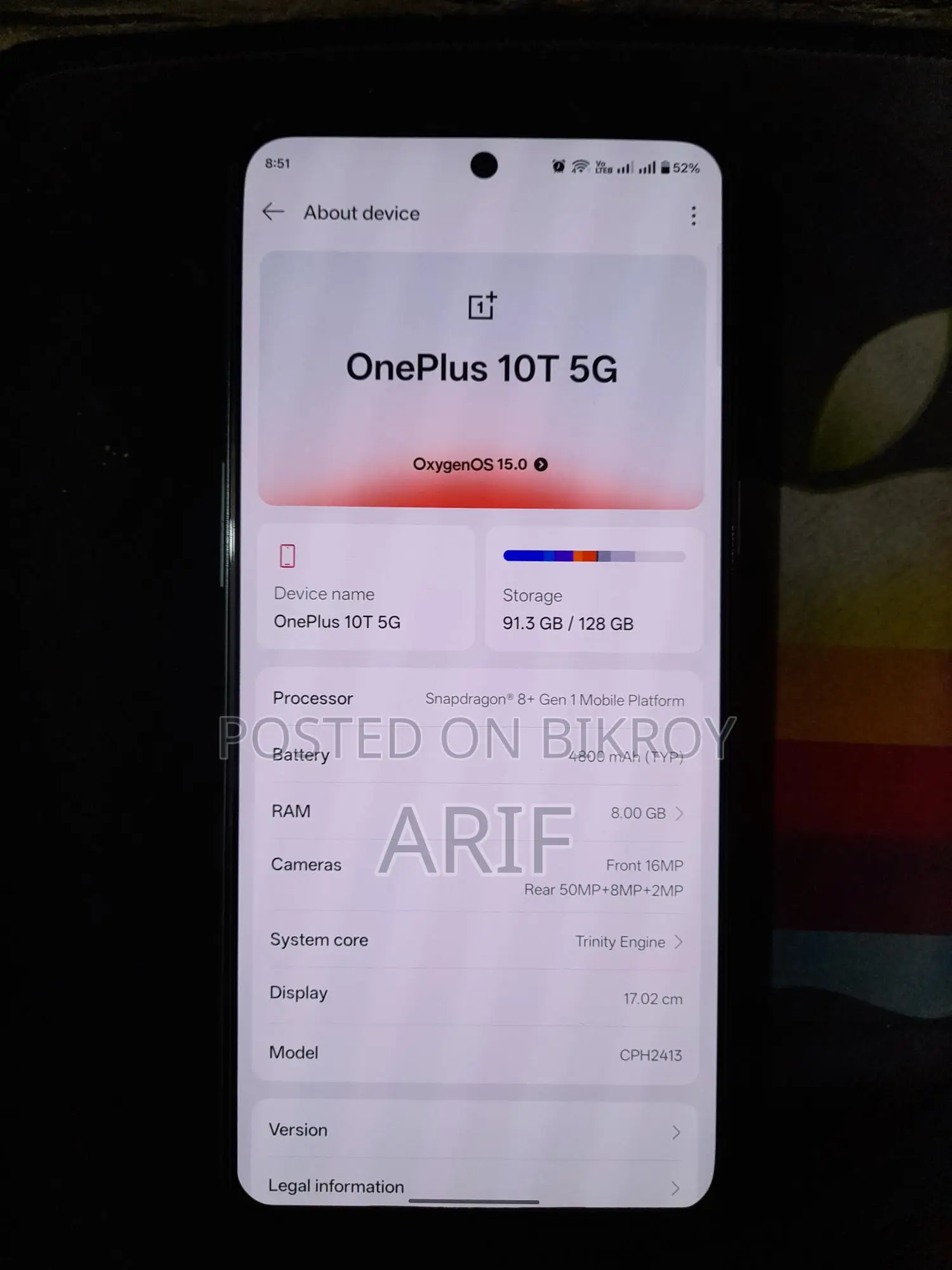 OnePlus 10T 5G 8-128 (Used)
