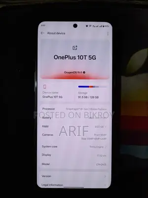 OnePlus 10T 5G 8-128 (Used)