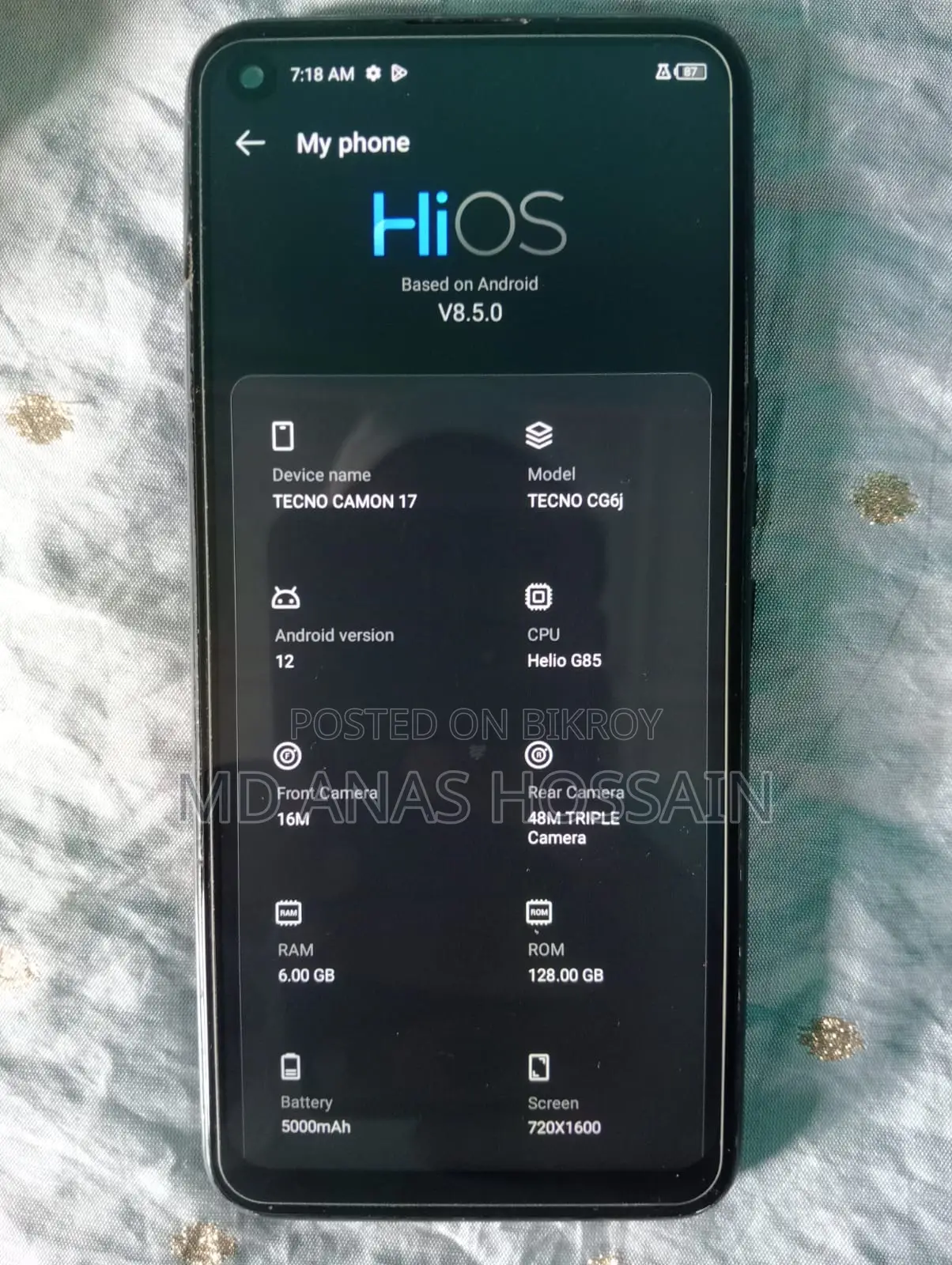 Tecno Camon 17 (Used)