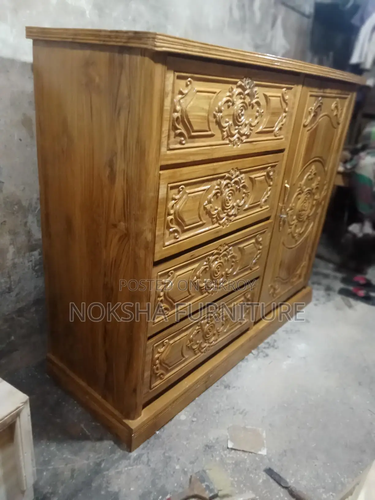 Direct from Factory: Original Chittagong Teak Wood Wardrobe for Sale