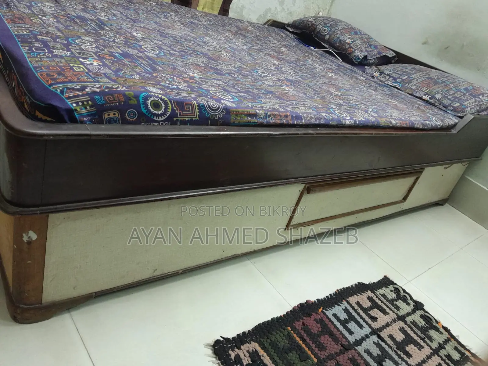 This bed is made of ship wood