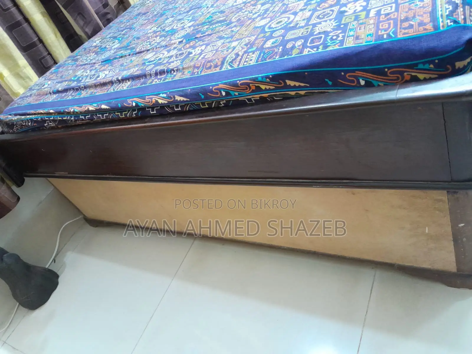 This bed is made of ship wood