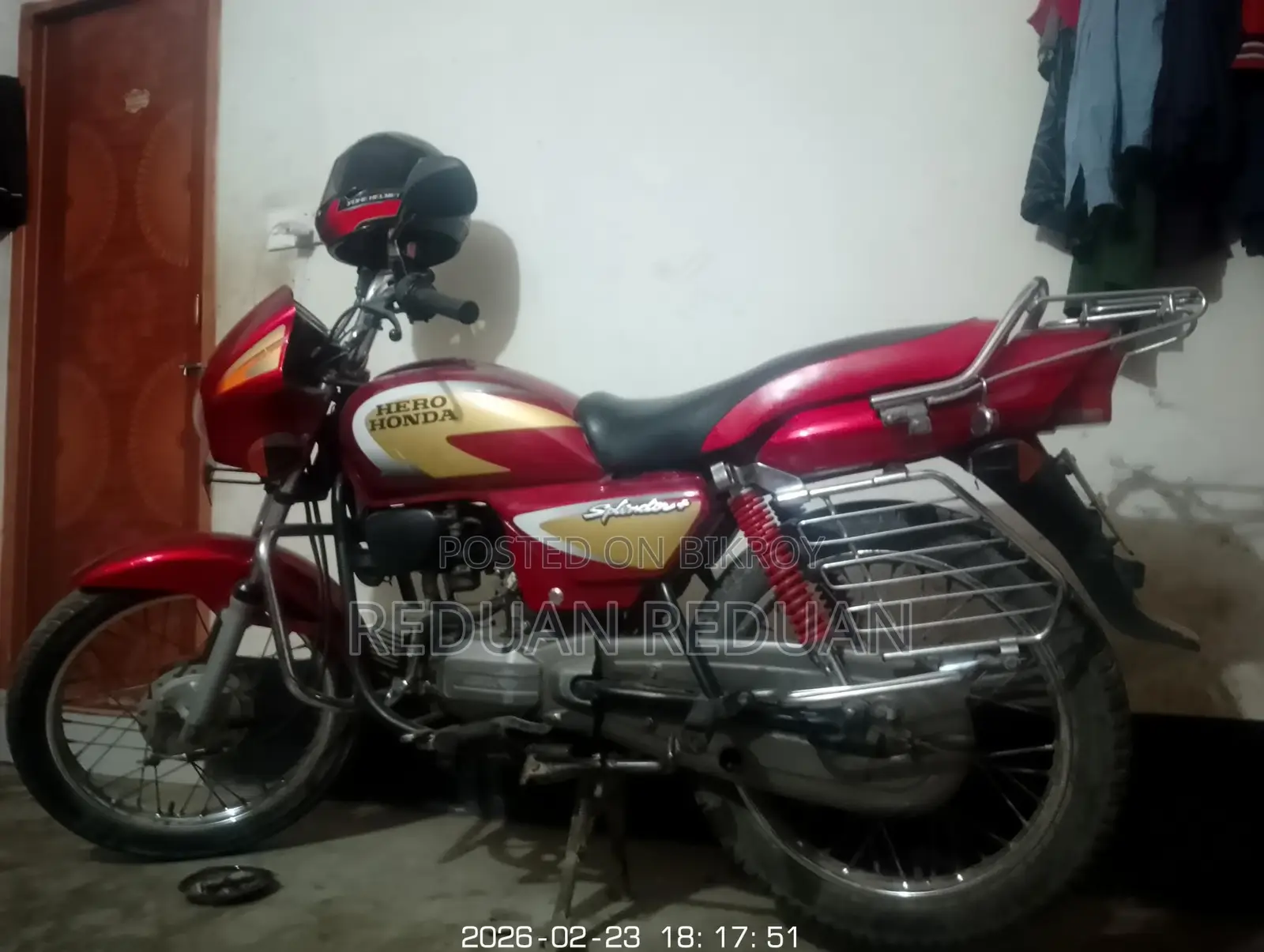 হিরো স্প্লেন্ডার প্লাস ২০০৮ লাল