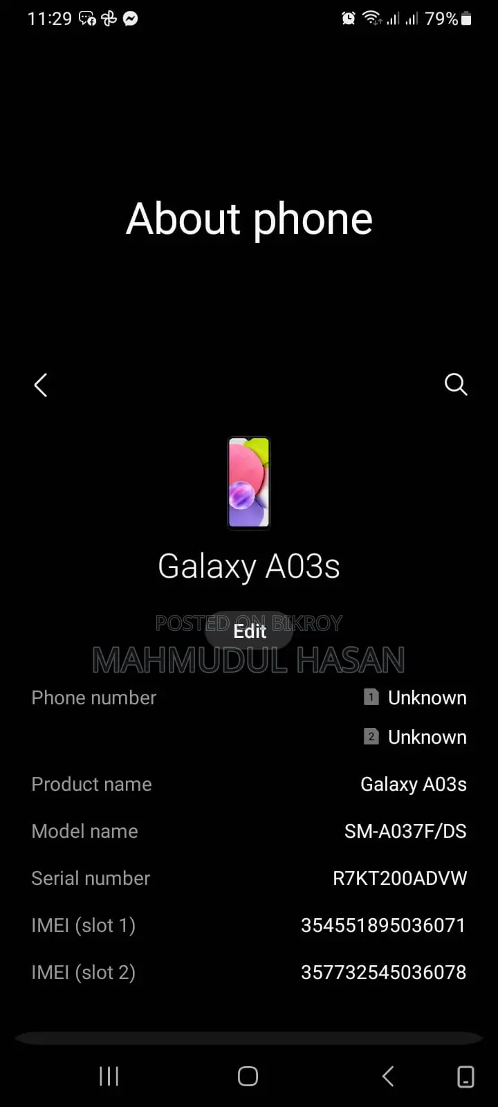 Samsung Galaxy A03 (Used)