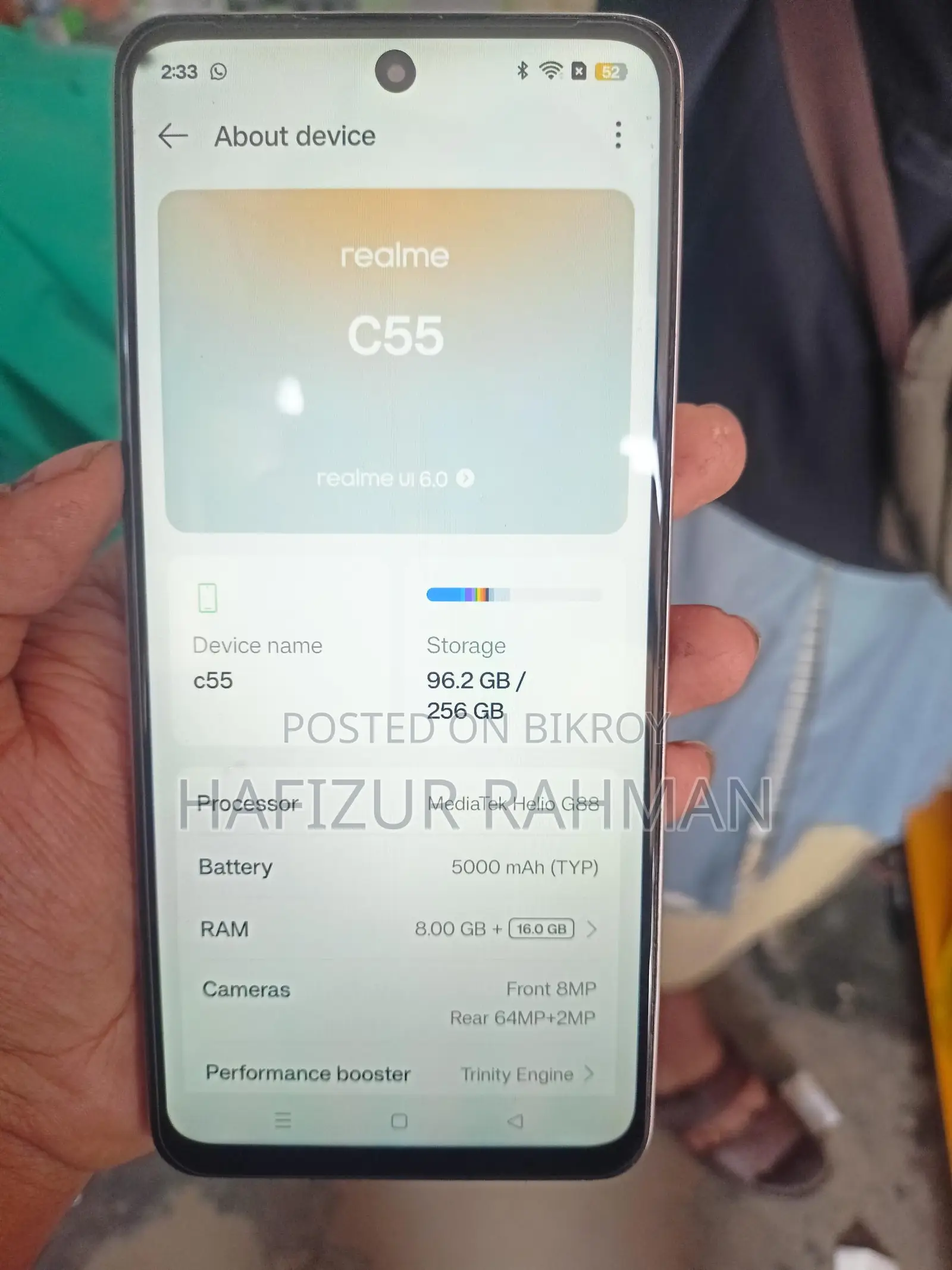 Realme C55 . (Used)