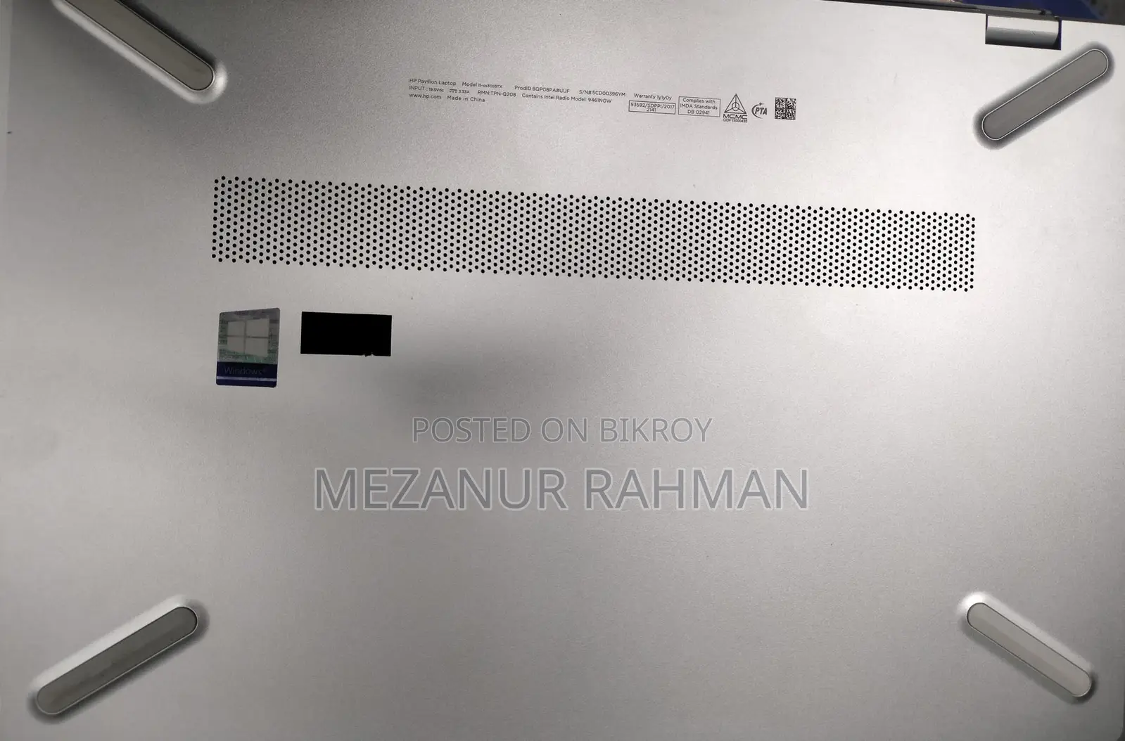 Hp Pavilion 15-cs3055tx Core I5 10th Gen Nvidia Mx130 Graphics