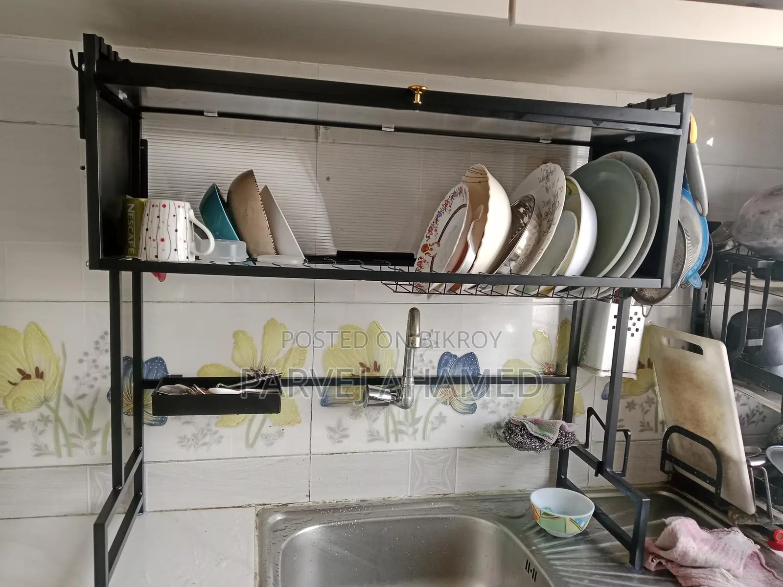 standing kitchen dish drying rack