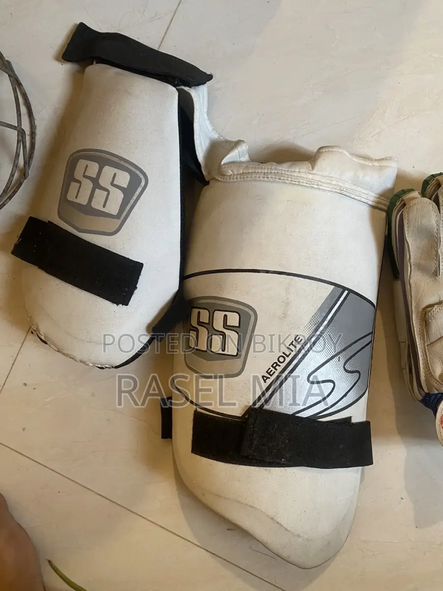 Original Cricket Bat, Thai-pad, Gloves, Helmet