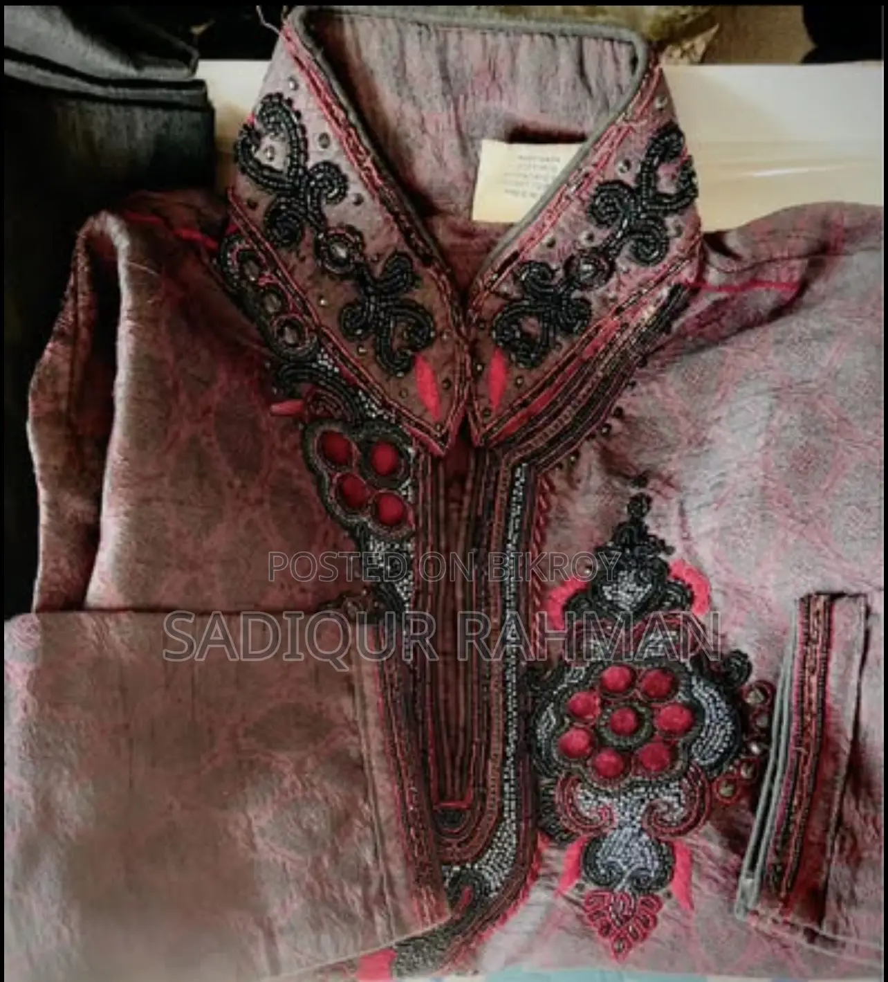 Red Royal Glow Velvet Punjabi