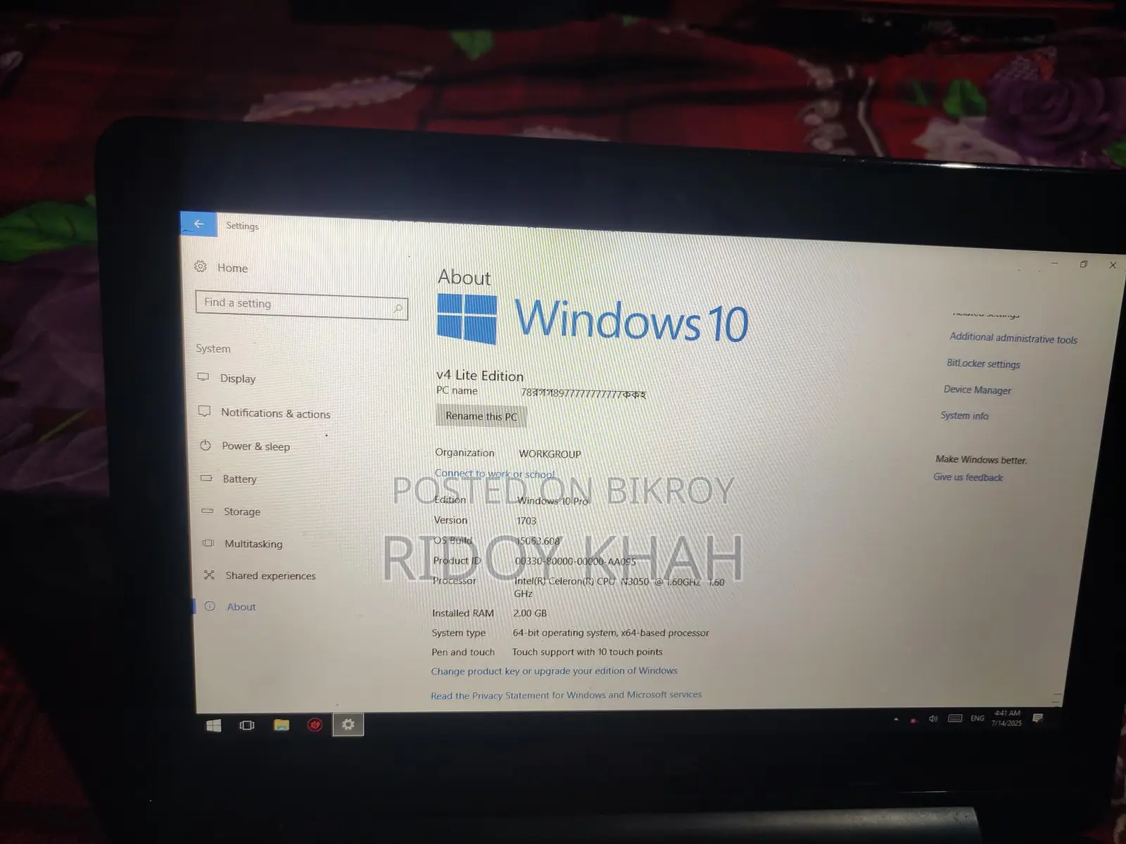 Asus Laptop for sale