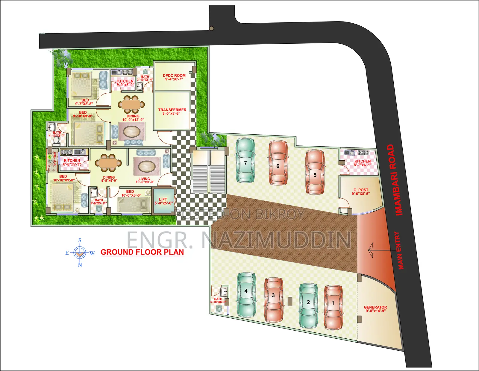 Modern flat for sale in Khilgaon Goran, lightly used