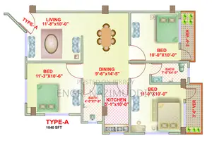 Modern flat for sale in Khilgaon Goran, lightly used