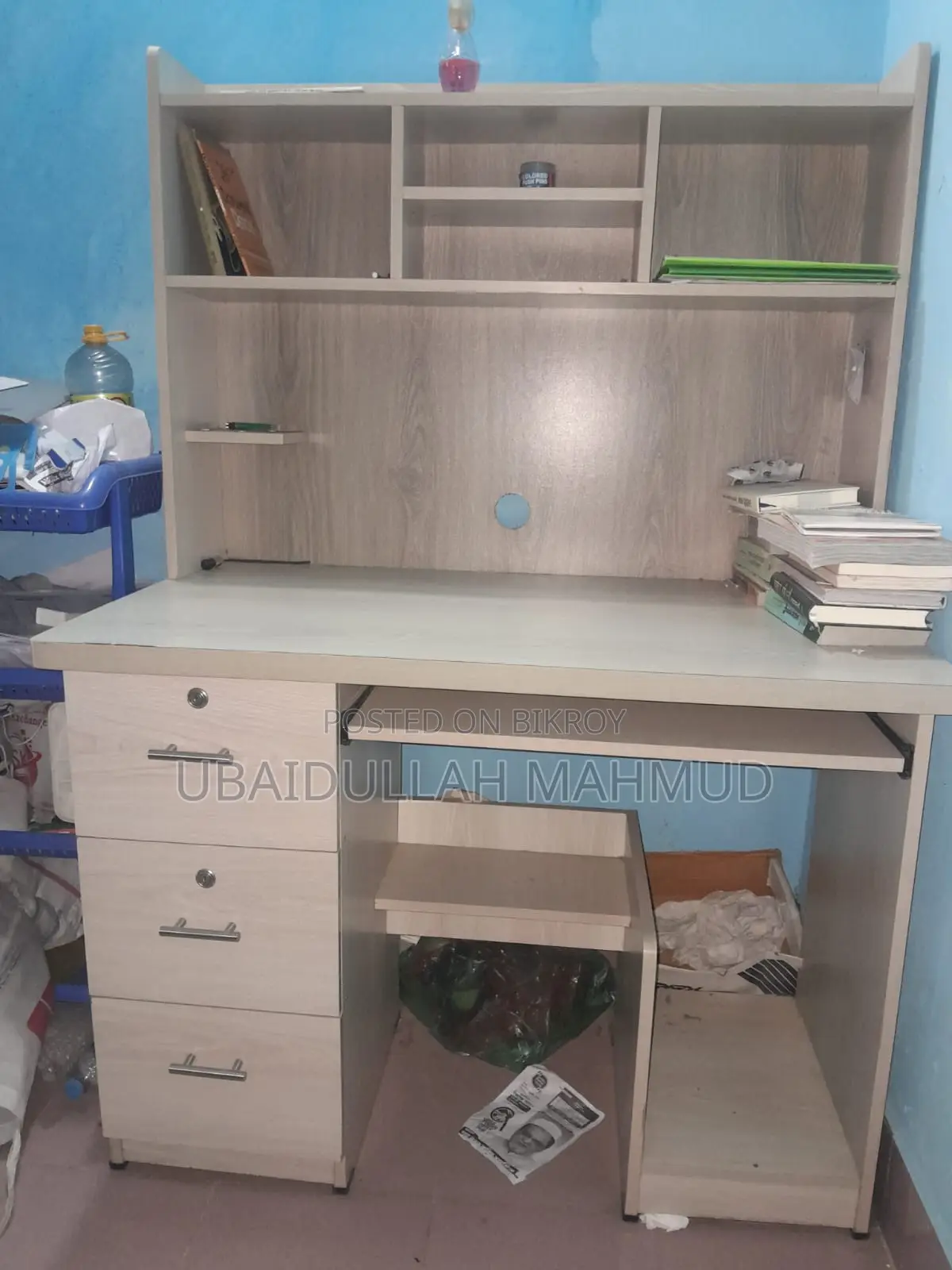Excellent Design Study Table, Computer Table Made of White-Brown Partex