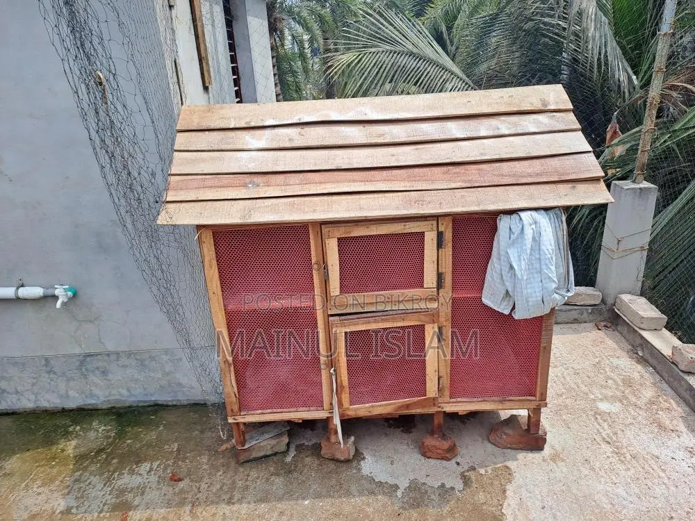 Two-Story Duck/Chicken Coop Made of Original Mahogany Wood