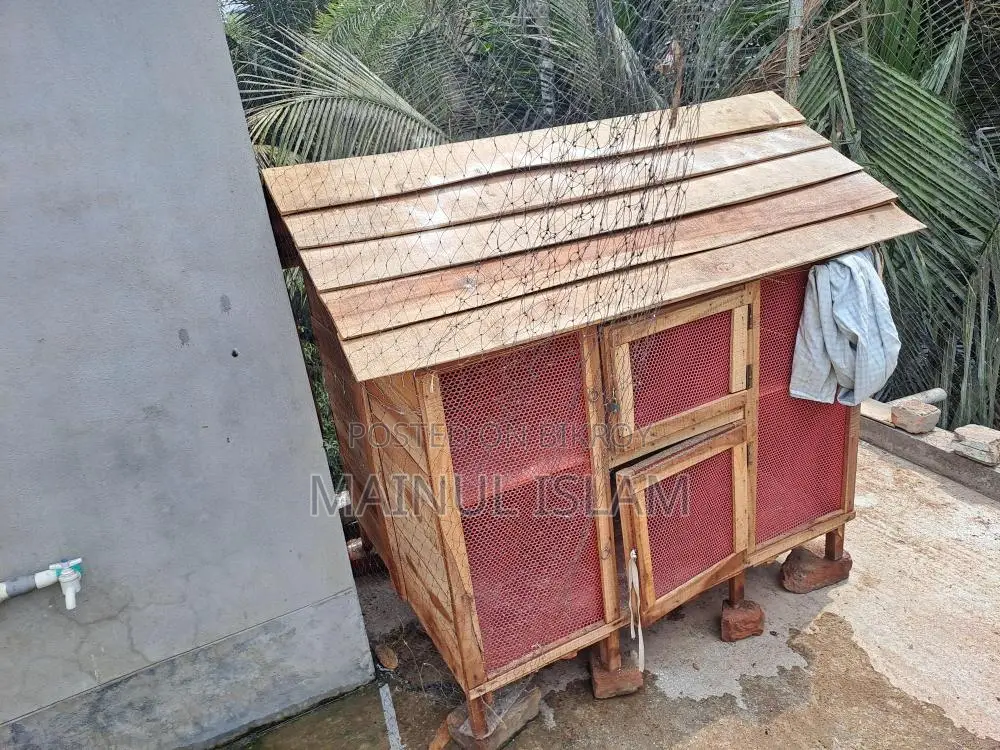 Two-Story Duck/Chicken Coop Made of Original Mahogany Wood