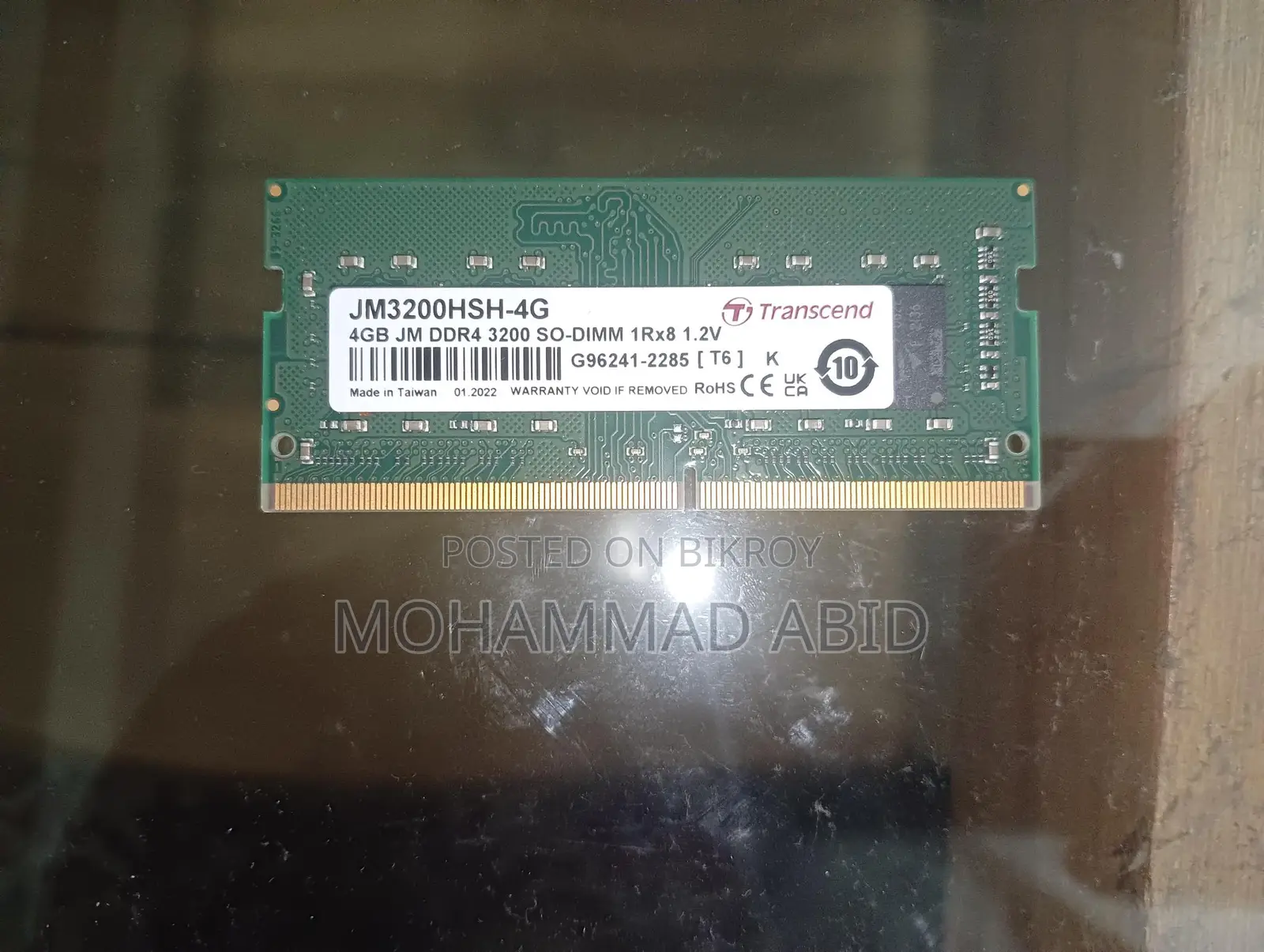 Transcend 4GB DDR4 3200MHz Laptop RAM