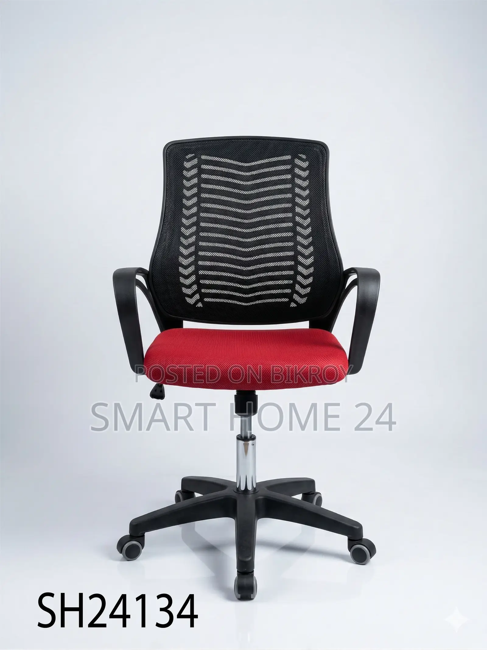Premium Ergonomic Mesh Office Chair – Stylish Black Back & Red