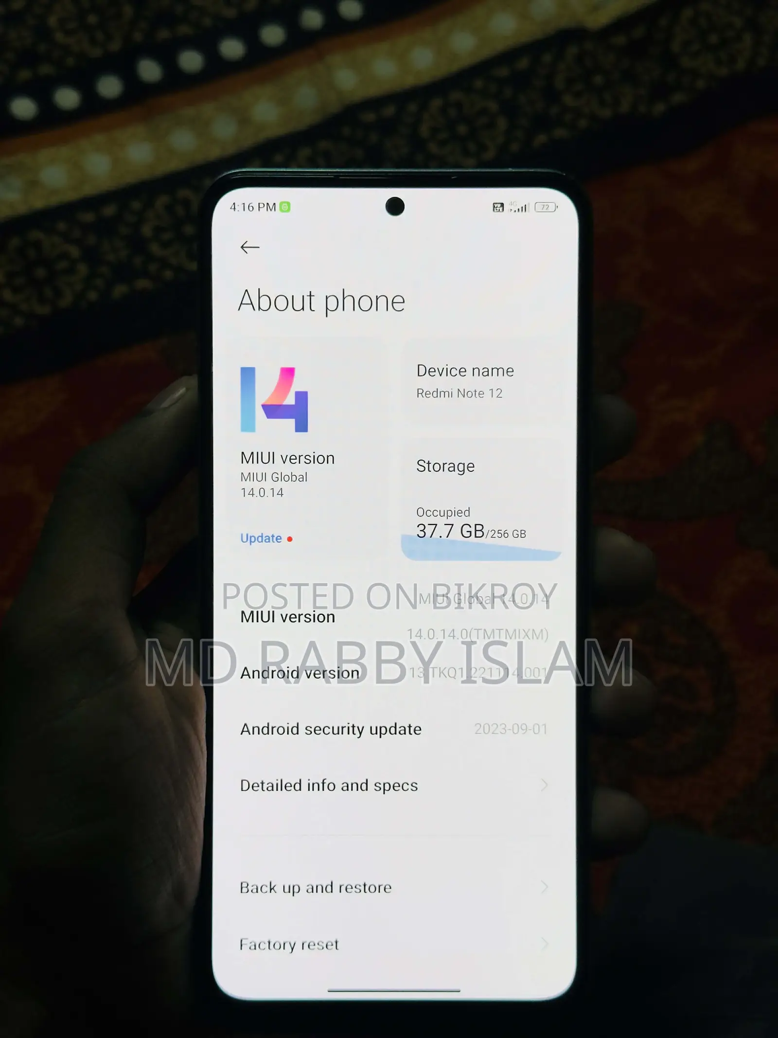 Xiaomi Redmi Note 12 8/256 GB (Used)