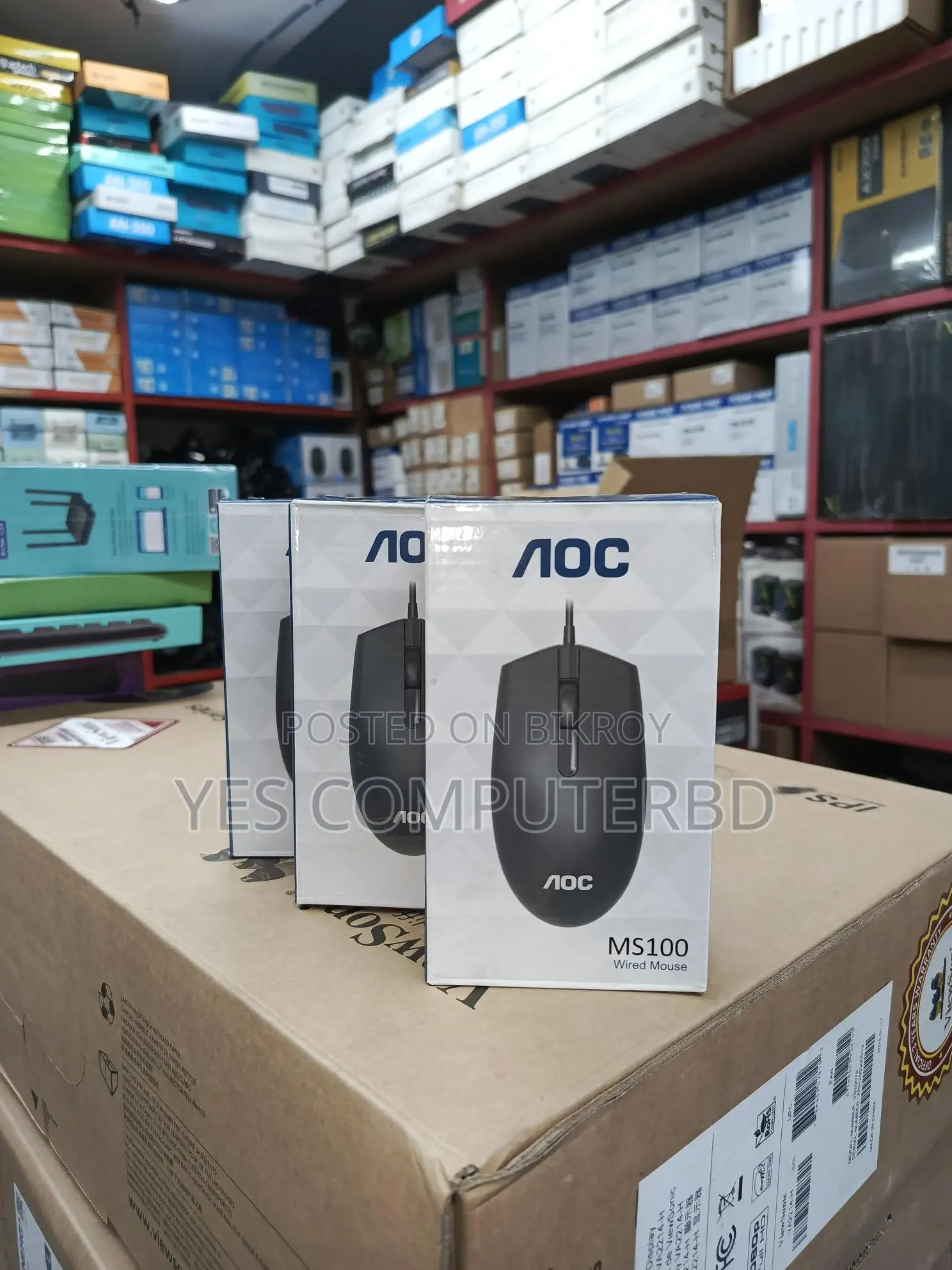 AOC international brand optical mouse 1 year guarantee