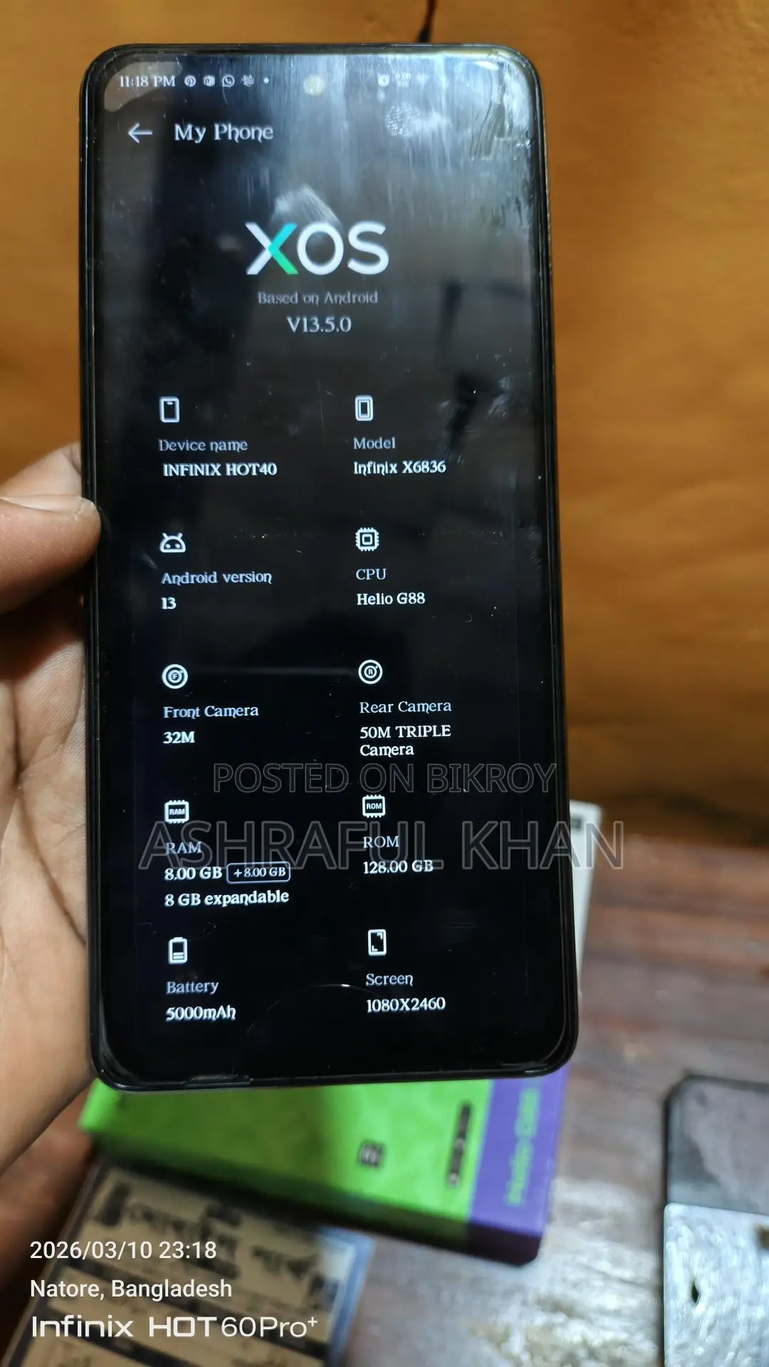 Infinix Hot 40 pro 8/128 (Used)