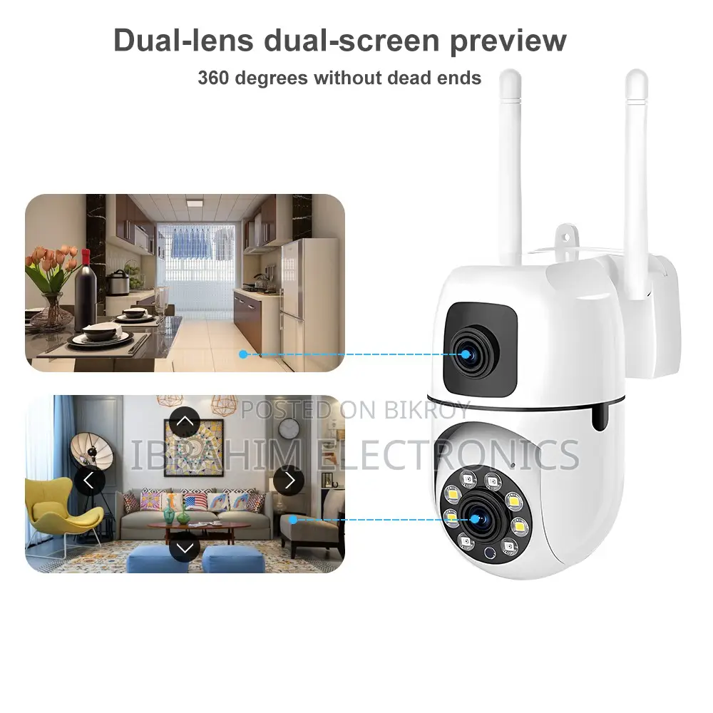 V380 Mini Indoor PTZ Dual Lens Camera