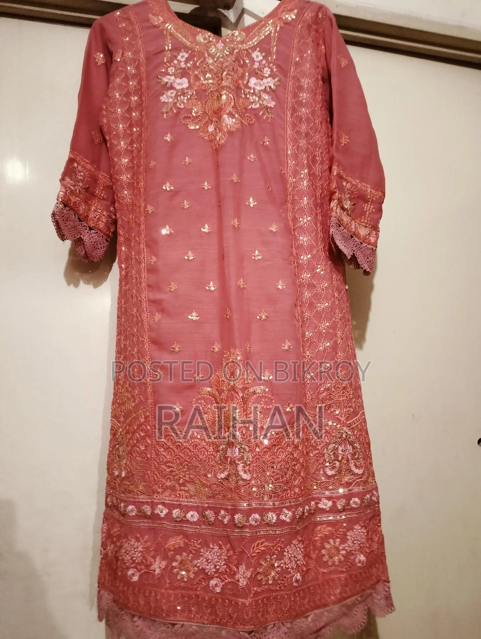 Stitched Pakistani Sequence Work Three-Piece
