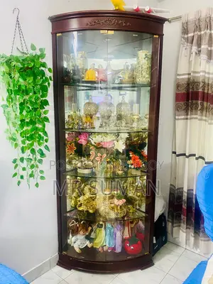 Processed Wood Corner Showcase