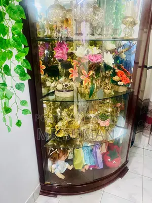Processed Wood Corner Showcase