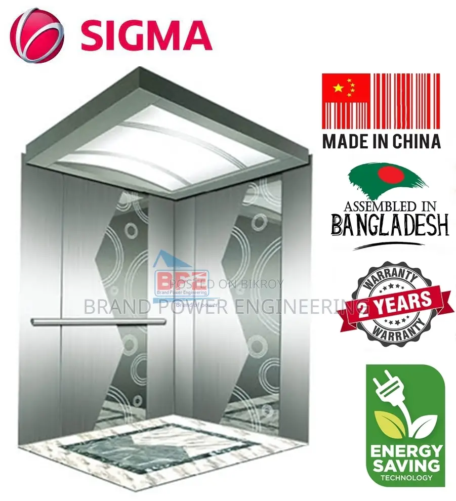 Sigma 450kg Passenger Lift | 8-Stop Smooth Korean Technology