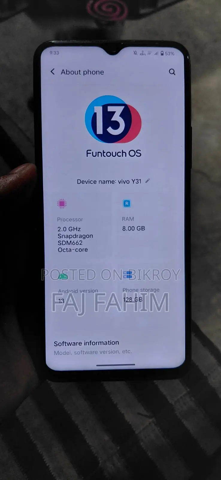 Vivo Mobile phone Sell (Used)