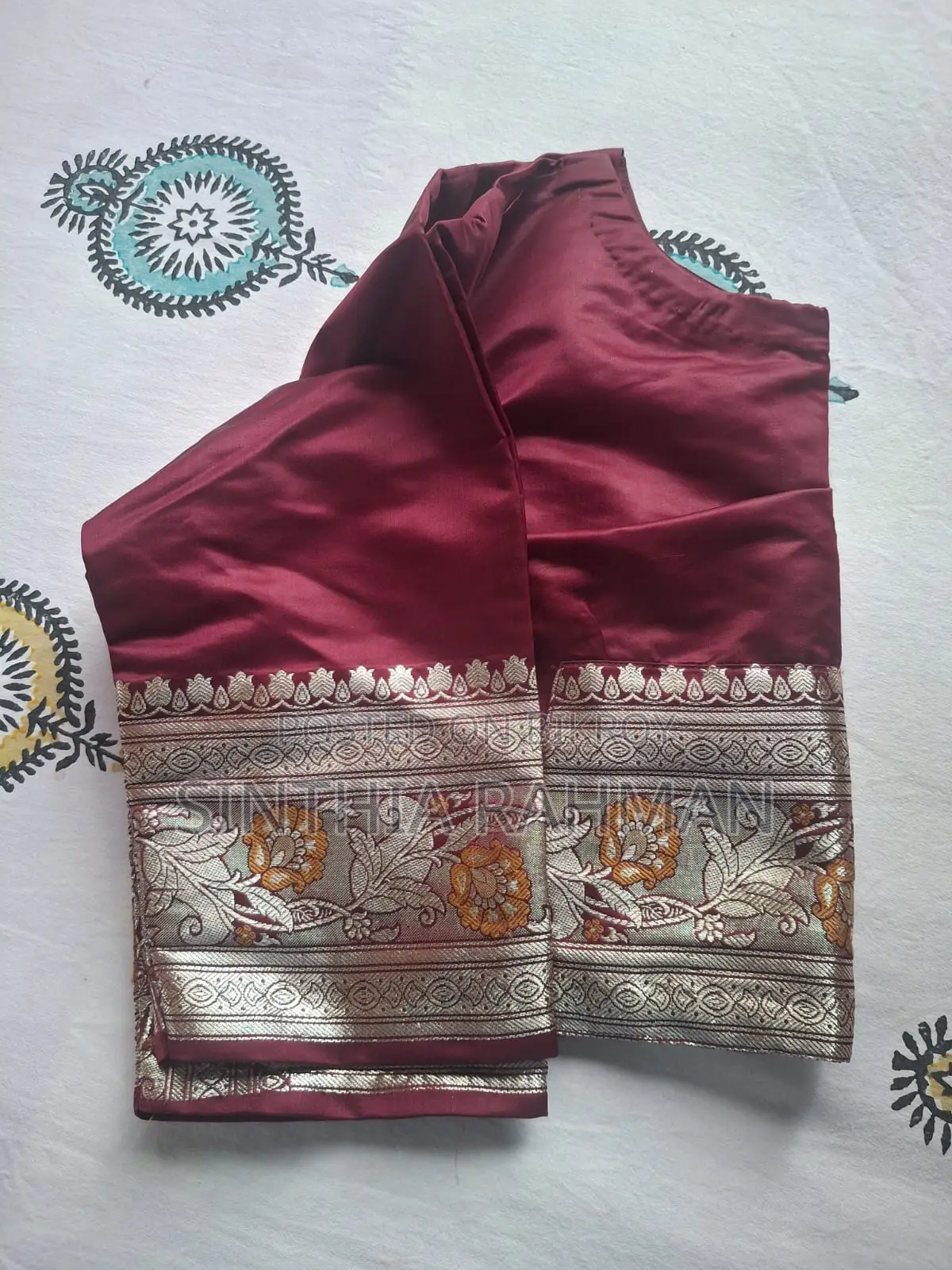 Maroon Banarasi Saree
