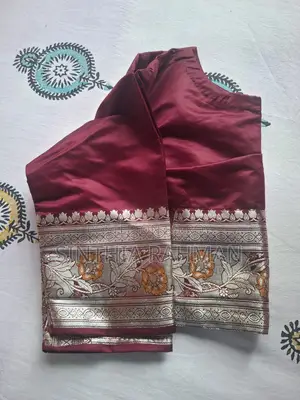 Maroon Banarasi Saree