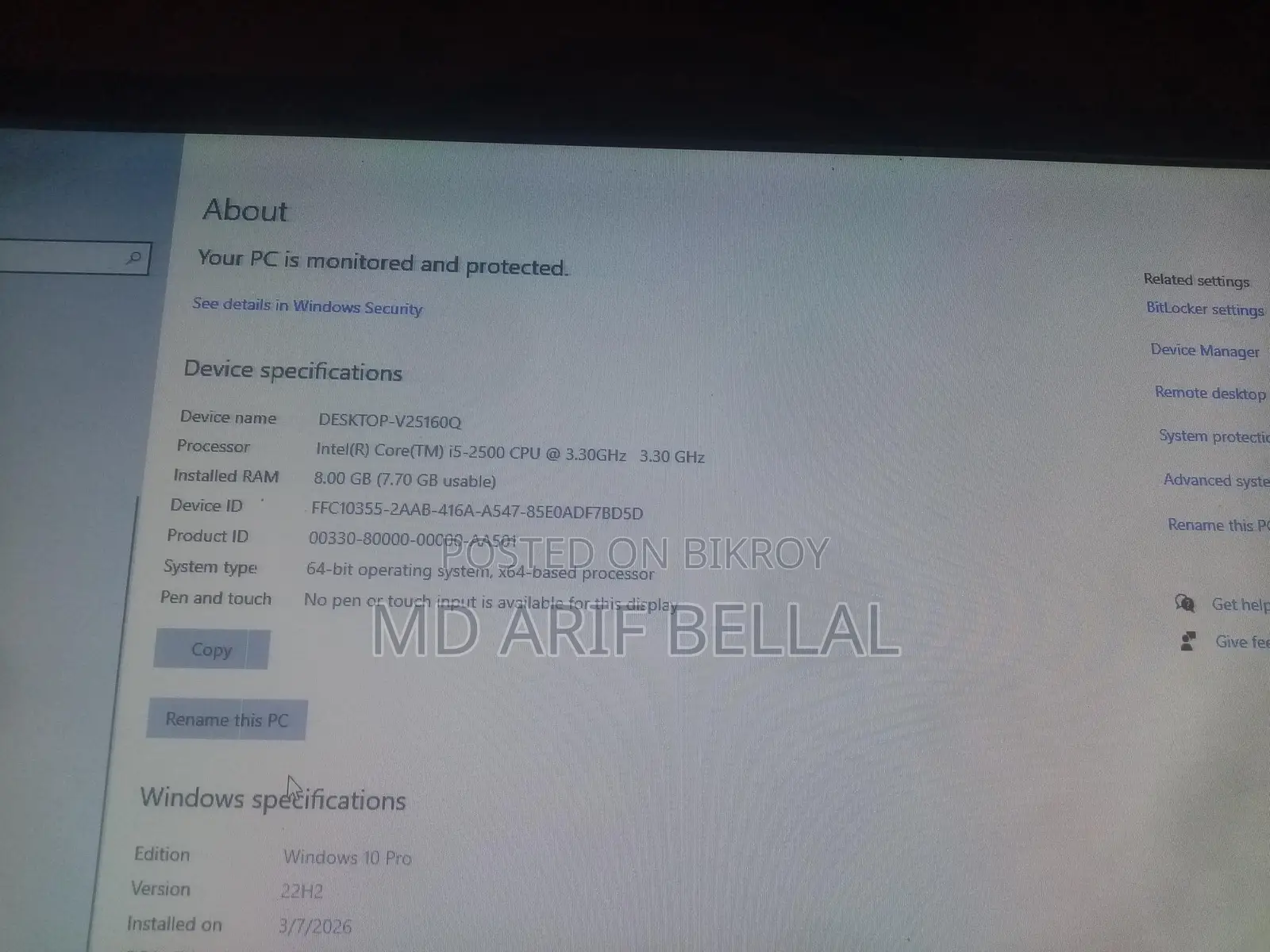 Desktop for sale