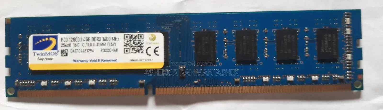 DDR3 4GB 1600MHz Desktop RAM
