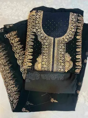 Gorgeous Georgette Three-Piece with Cash on Delivery.