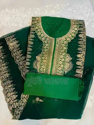 Gorgeous Georgette Three-Piece with Cash on Delivery.