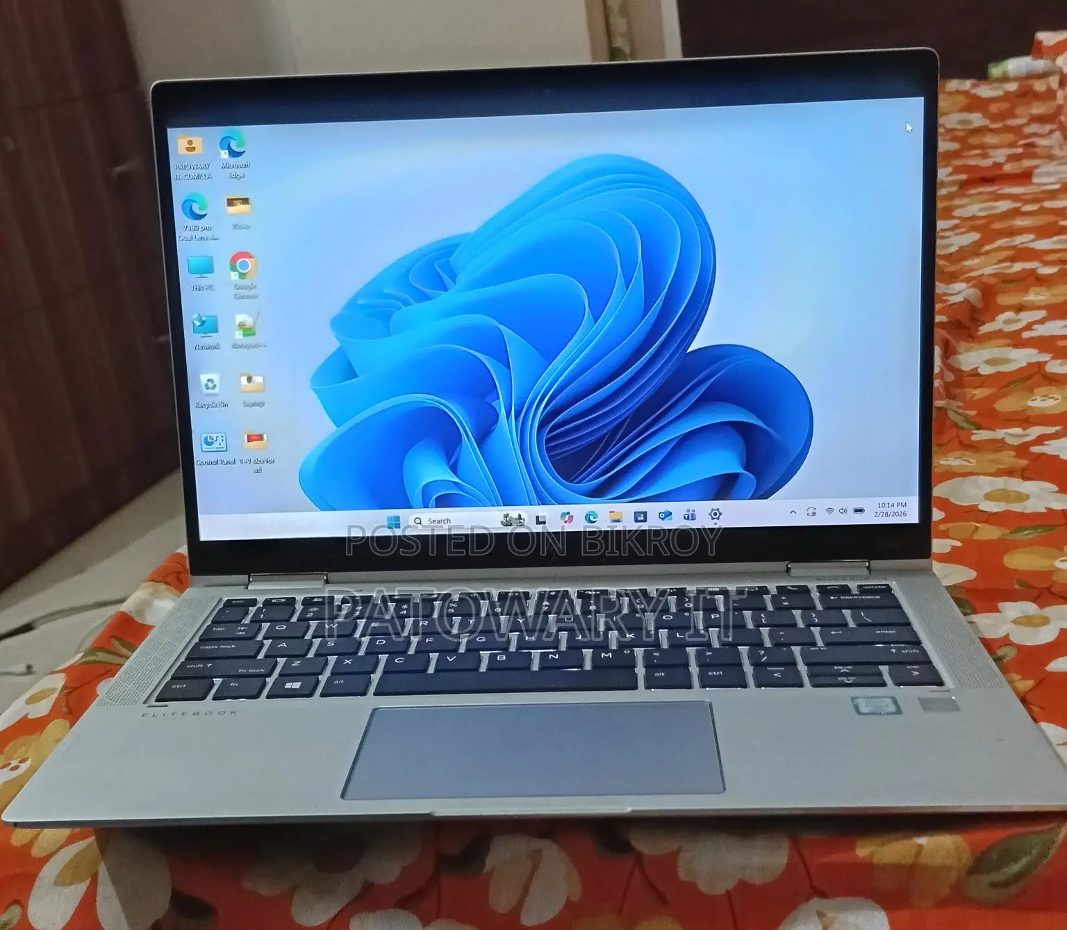 HP 1030 G3 i5 8th Gen Ram 8GB SSD 256GB 360° Rotated Touch screen Laptop
