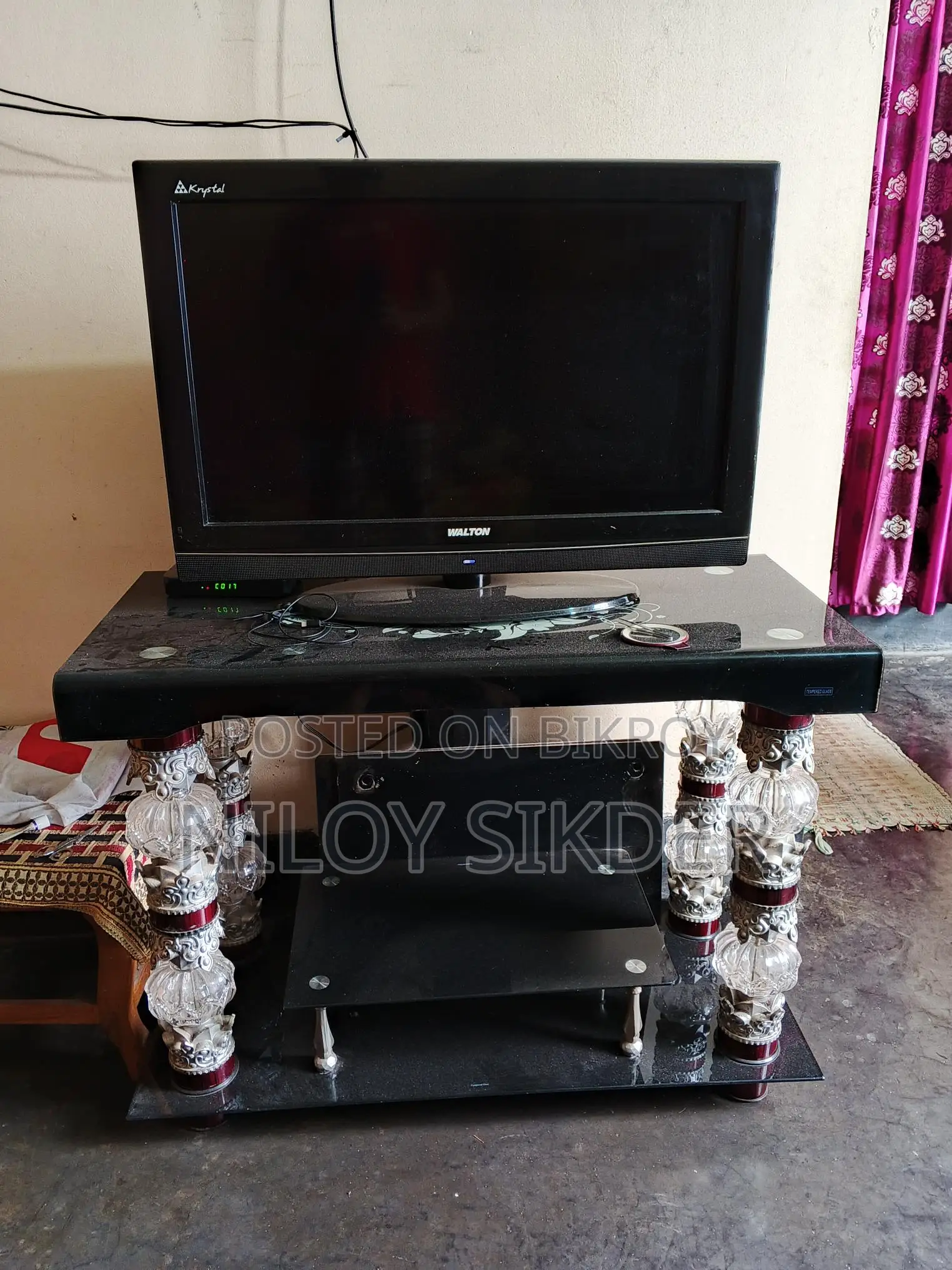 Tempered Glass TV Stand for sale