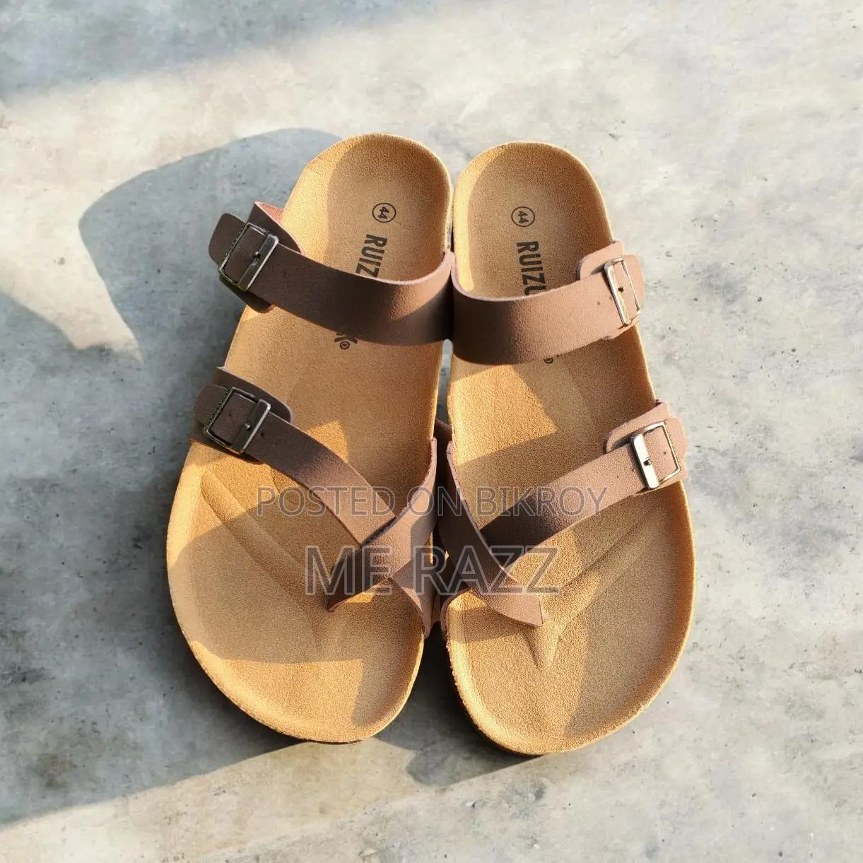Premium Men’s Leather Sandals – Original Product Box with Tag