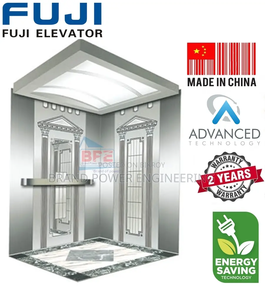 Fuji 8-Stop Lift: Gearless Traction & VVVF Energy Saving