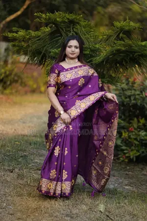 Japanese Silk Saree with Free Blouse Piece