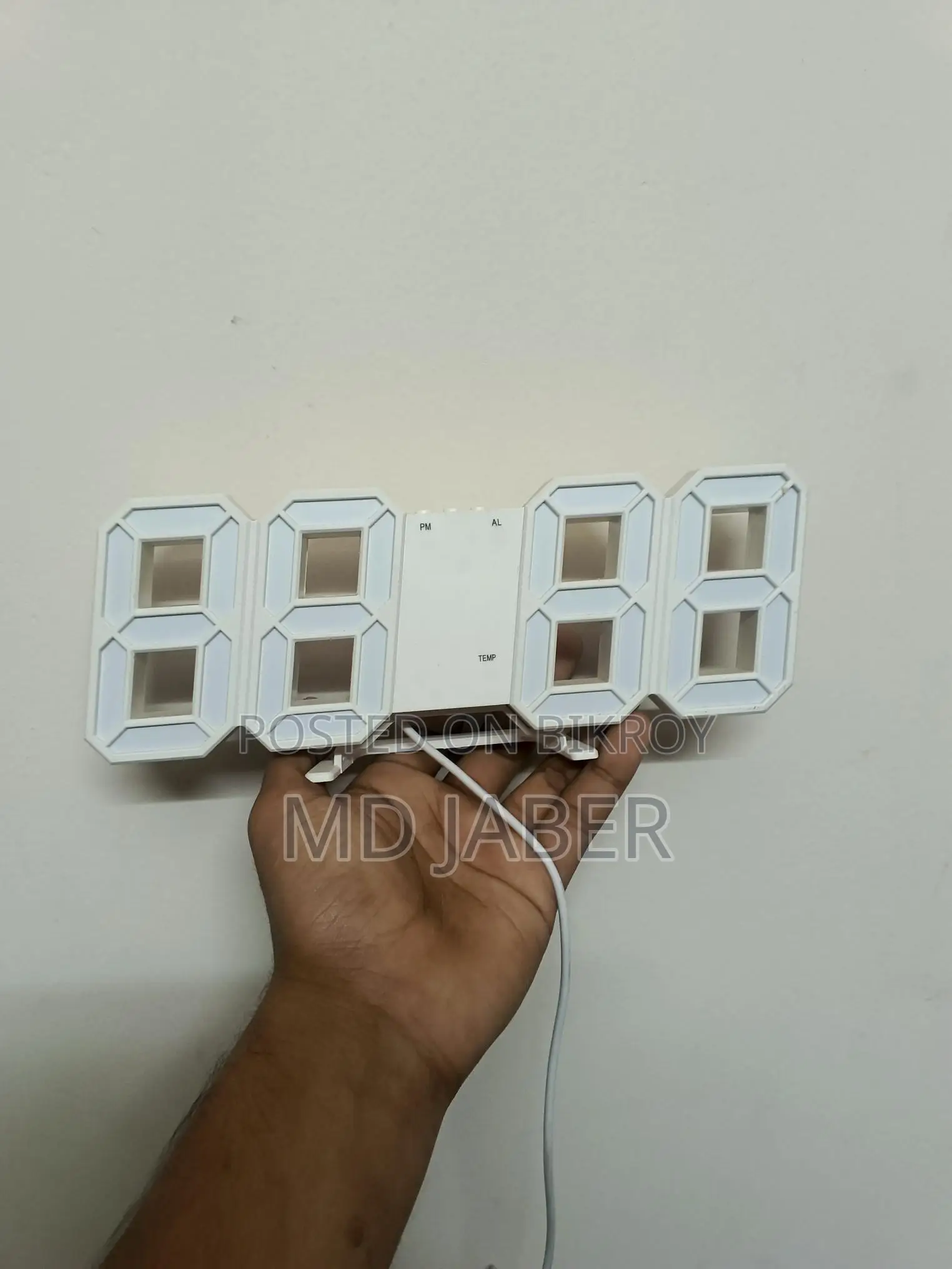 3D LED Digital Wall Alarm Clock
