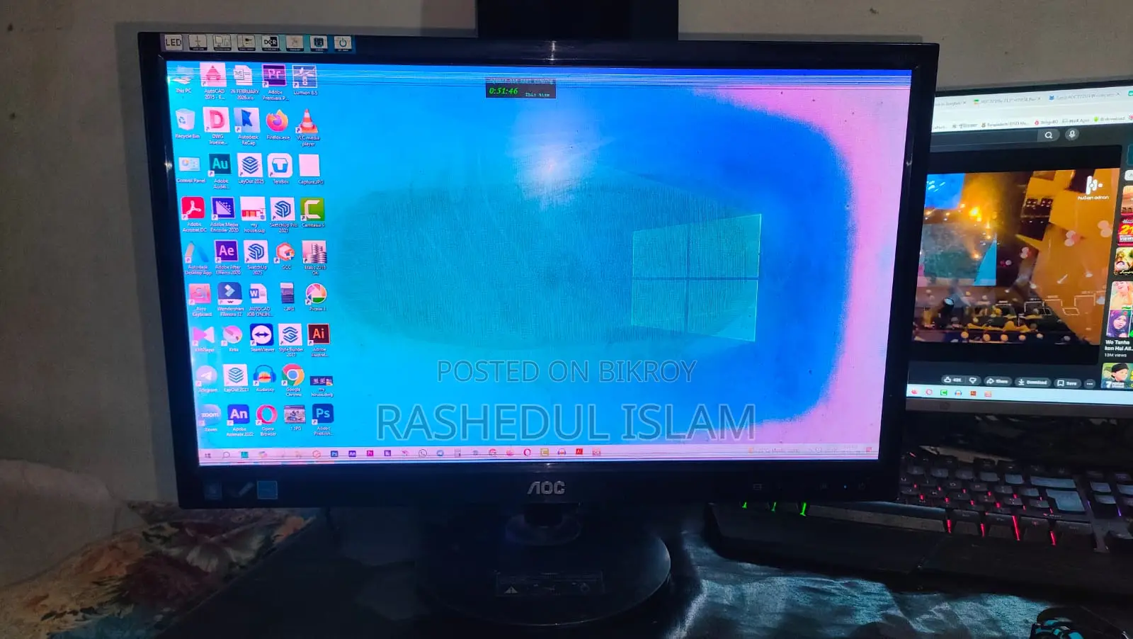 Aoc 2251fw 21.5" Hd Usb Powered Ultra Slim Led Monitor