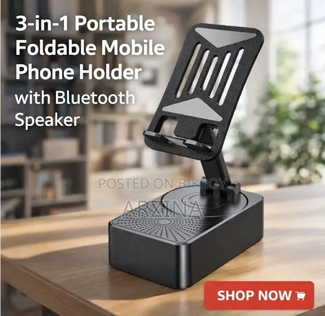 3 In 1 Portable Foldable Mobile Phone Holder